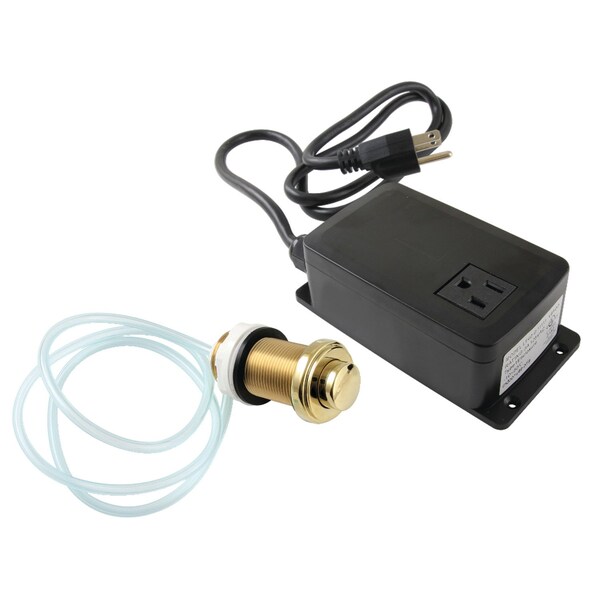Single Outlet Garbage Disposal Air Switch Kit, Polished Brass